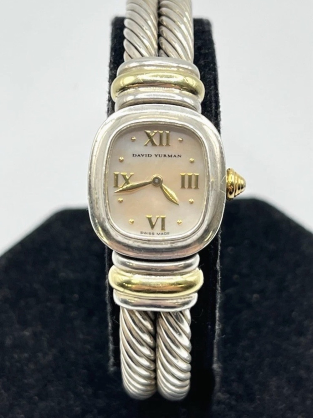 David Yurman Two-Tone Cable Bracelet Watch - Silver & 18kt Gold